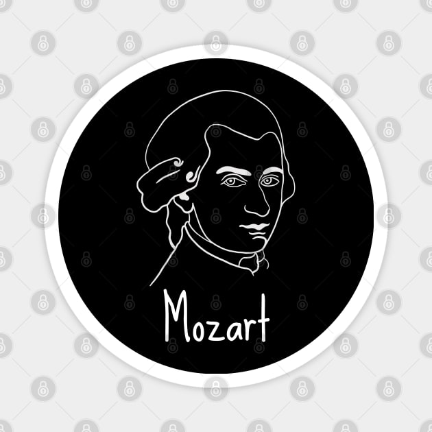 Wolfgang Amadeus Mozart - Austrian Classical Music Composer Magnet by isstgeschichte